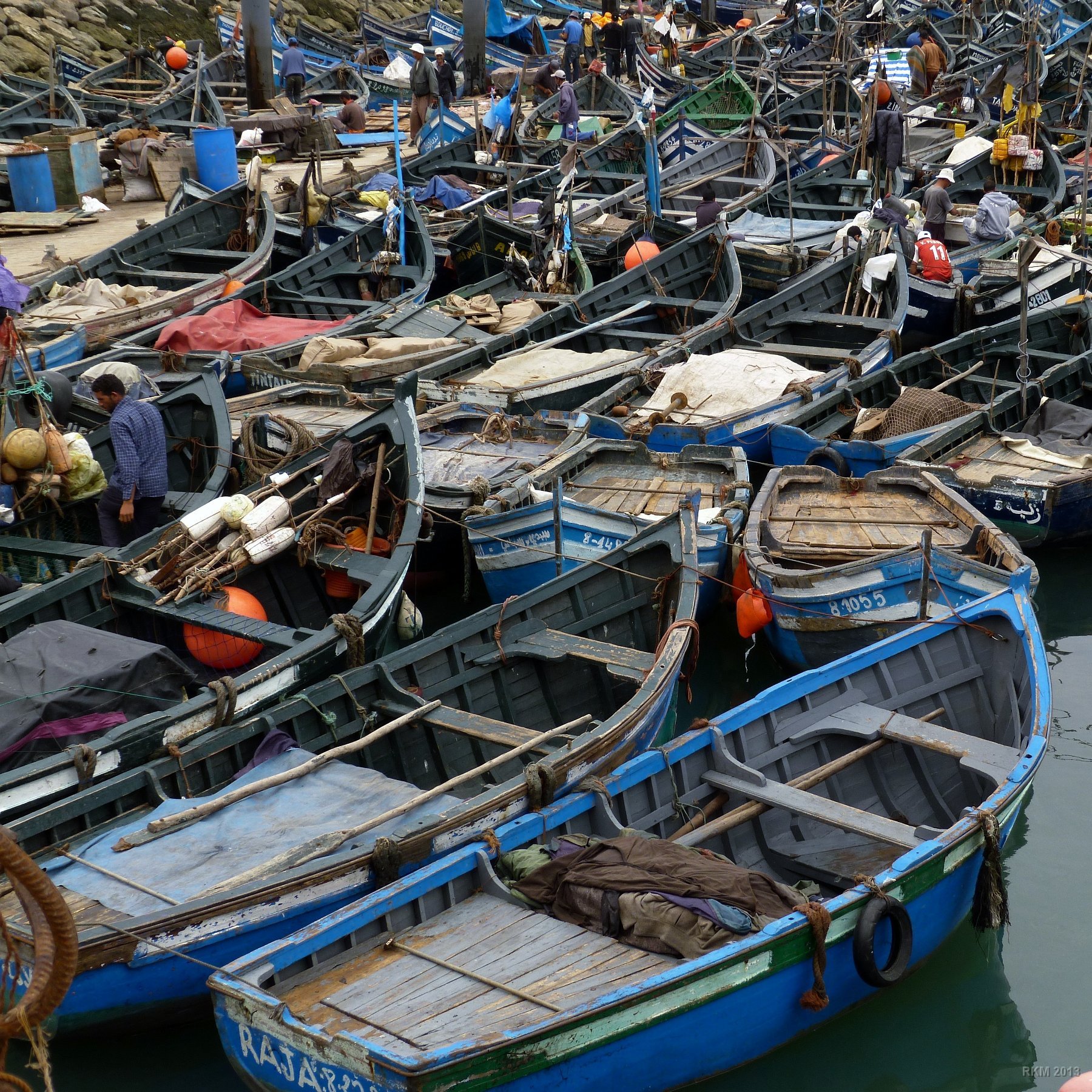 Agadir, barques de pêche dans le port 